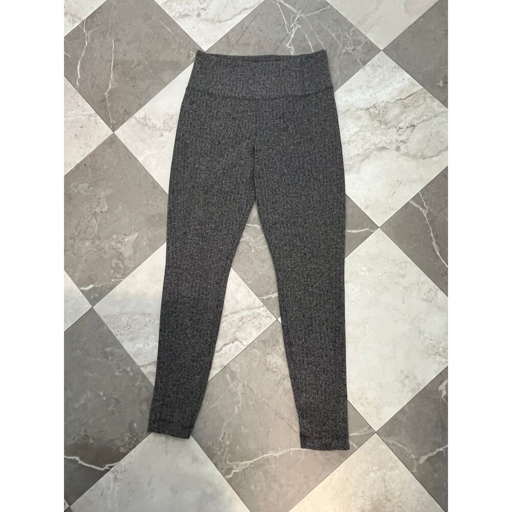 Athleta Women Small Delancey Herringbone Legging Gray Athleisure Yoga Activewear